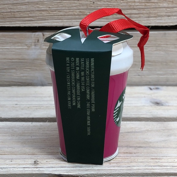 Starbucks Hot Pink Ceramic Cup Ornament - Winter 2021 - Picture 5 of 7